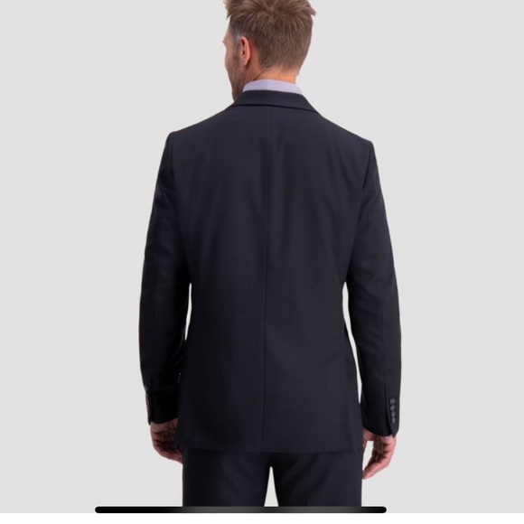New! Haggar mens midnight blue ultra slim suit coat - Picture 2 of 5